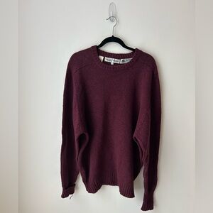 Vintage Vineyard burgundy wool sweater